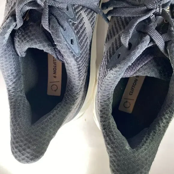 Hoka One One Clifton 9 Womens Black Rose Gold Athletic Running Shoes - Picture 3 of 4